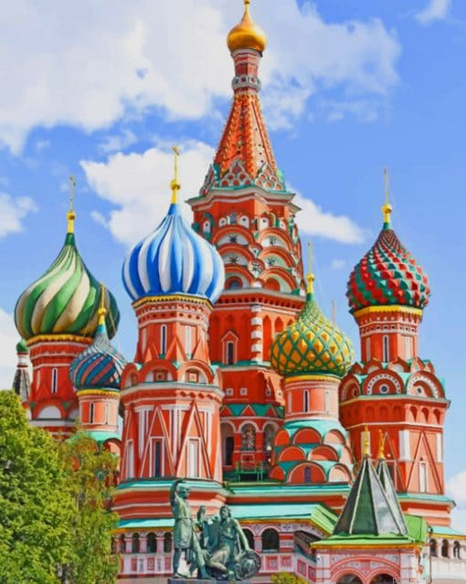 St Basils Cathedral Landmarks Painting By Numberss.png