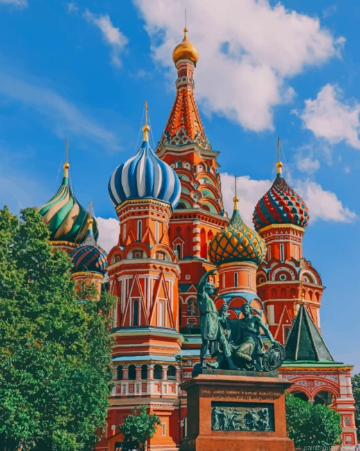 St Basils Cathedral Russia Painting By Numberss.png