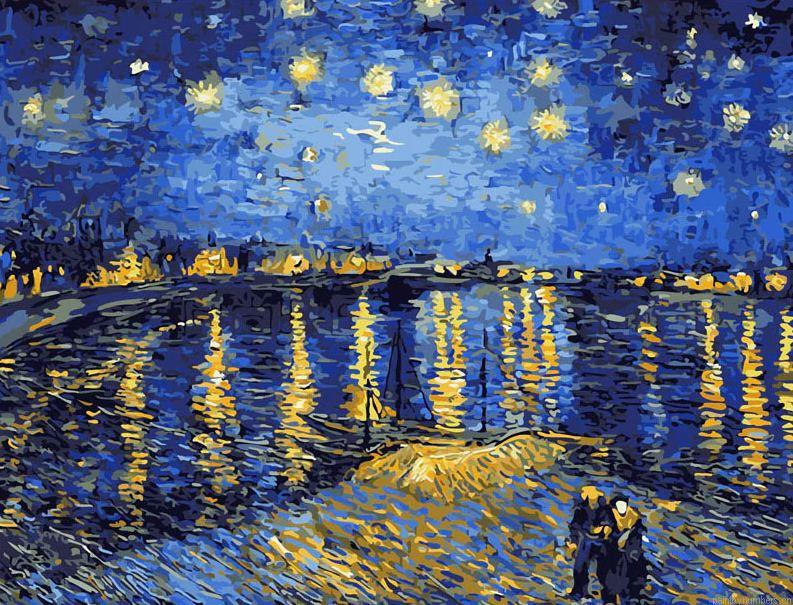 Starry Night Over The Rhone Abstracts Painting By Numberss.png