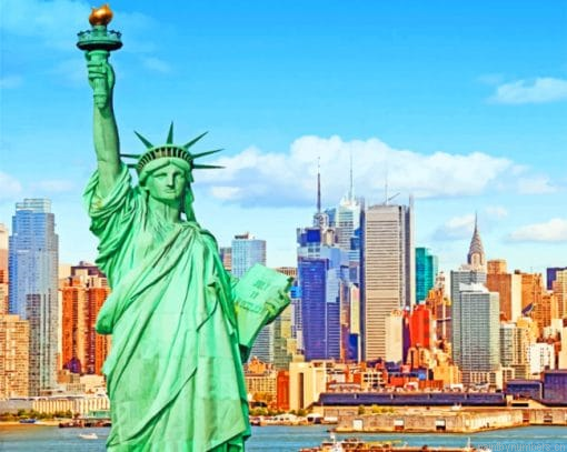 Statue Of Liberty Landmark Painting By Numberss.png