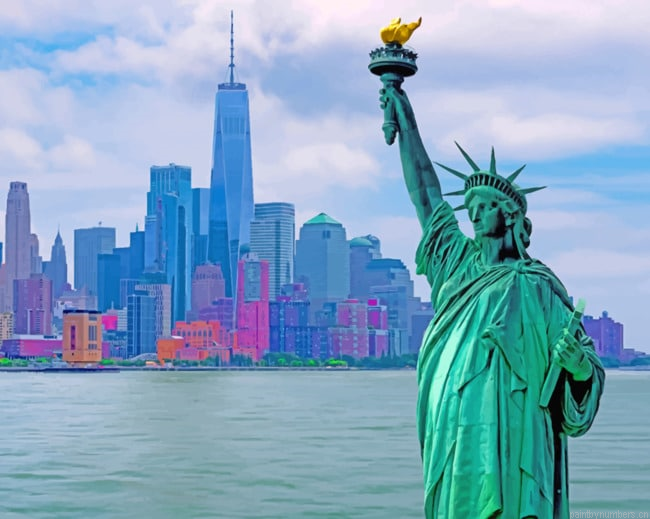 Statue Of Liberty Ny City Landmark Painting By Numberss.png