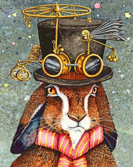 Steampunk Rabbit Painting By Numbers.png