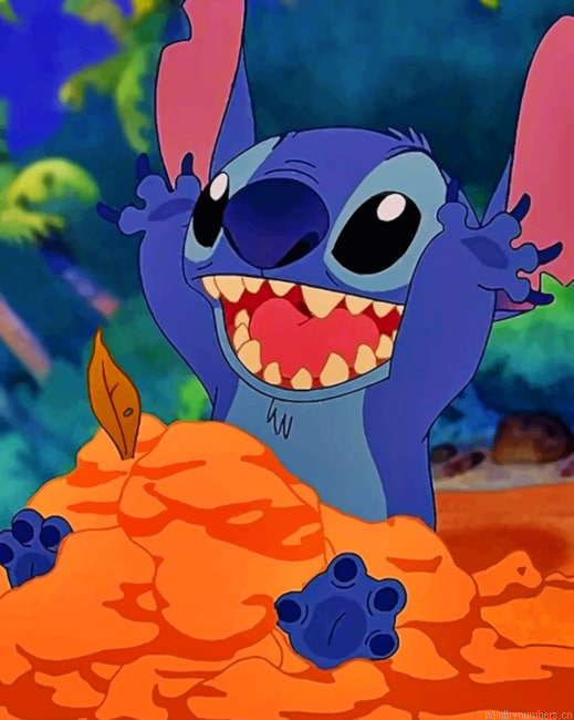 Stitch Character Cartoons Painting By Numberss.png
