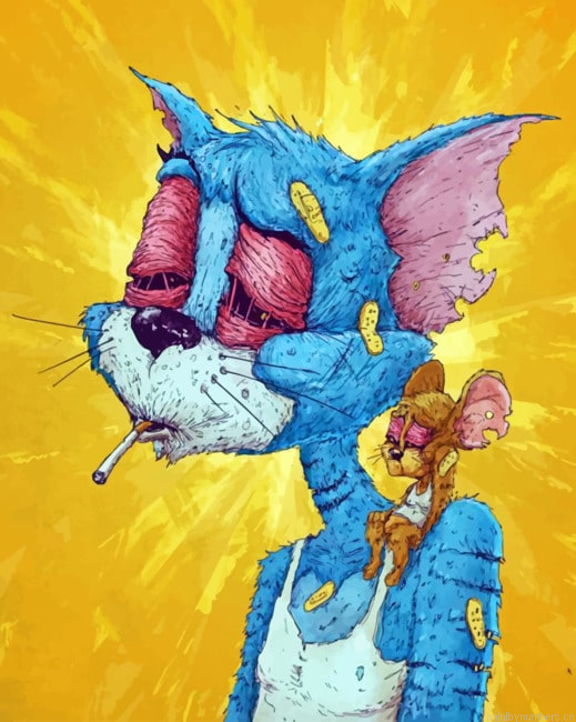Stoner Tom And Jerry Painting By Numbers.png