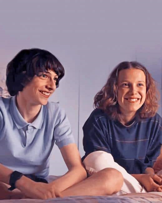 Stranger Things Mike And Eleven Movies Painting By Numberss.png
