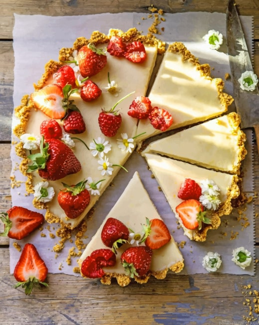 Strawberry Cake Food Painting By Numberss.png