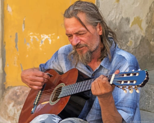 Street Artist With Guitar Painting By Numberss.png