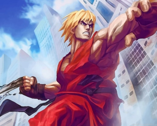Street Fighter Ken Video Games Painting By Numberss.png