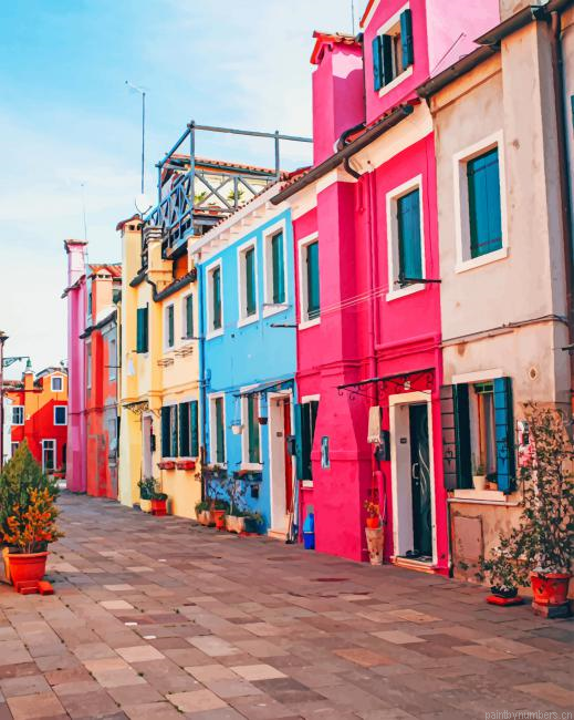Street Houses Cities Painting By Numberss.png