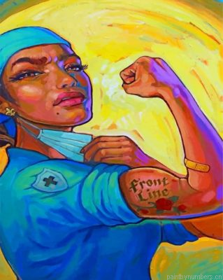 Strong Nurse Painting By Numbers.png
