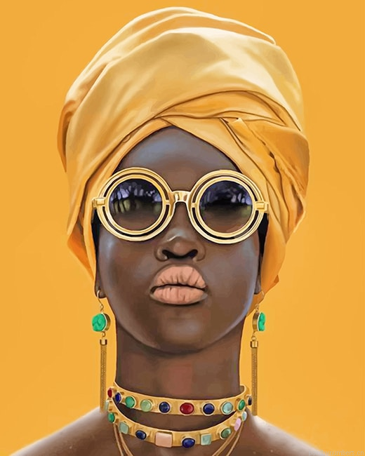 Stylish African Woman Painting By Numberss.png