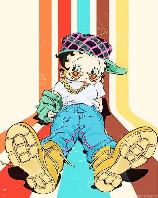 Stylish Betty Boop Painting By Numberss.png