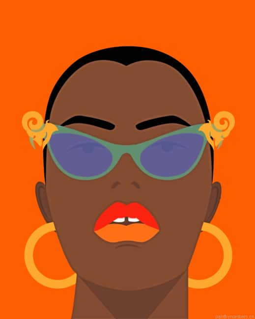Stylish Black Girl Illustrations Painting By Numberss.png