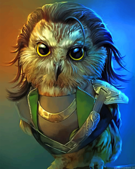Stylish Owl Painting By Numbers.png