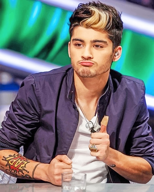 Stylish Zayn Malik Singers Painting By Numbers.png