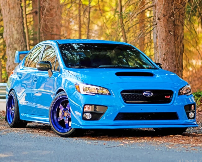 Subaru Blue Car Painting By Numbers.png
