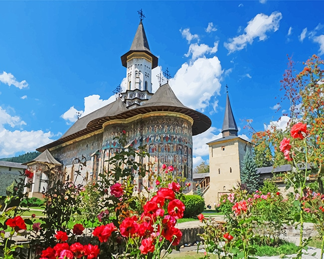 Sucevita Monastery Church Buildings Painting By Numberss.png