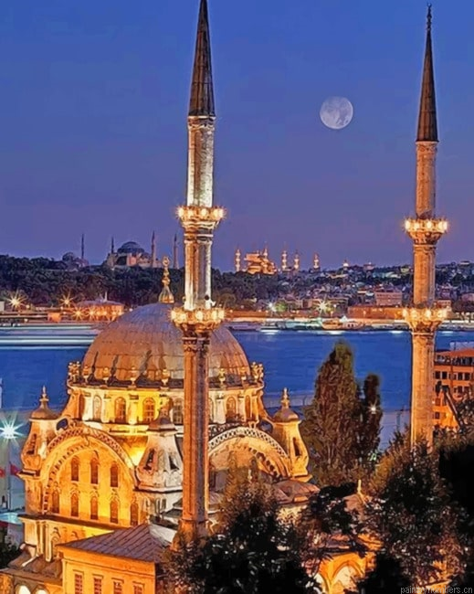 Sultan Ahmed Mosque Buildings Painting By Numberss.png