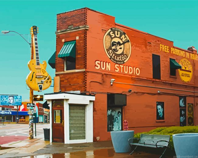 Sun Studio In Memphis Building Painting By Numberss.png