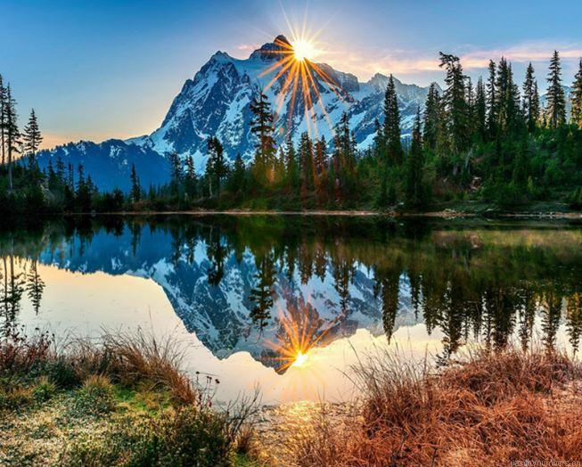 Sun Shining On Mountain Landscapes Painting By Numbers.png