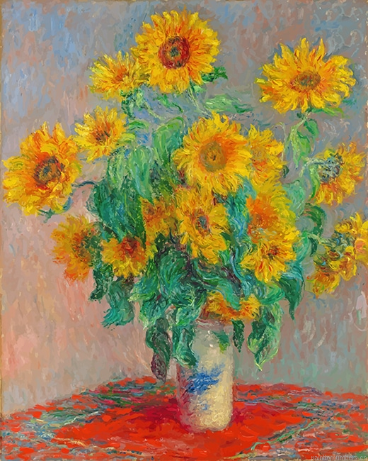 Sunflowers Bouquet Painting By Numberss.png