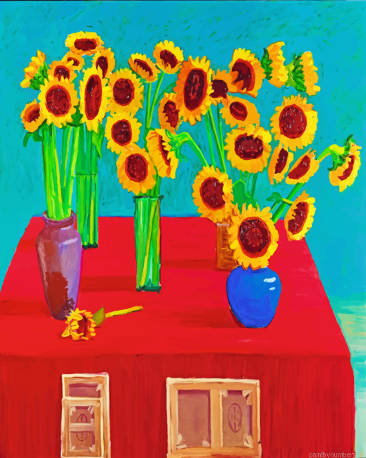 Sunflowers David Hockney Painting By Numbers.png