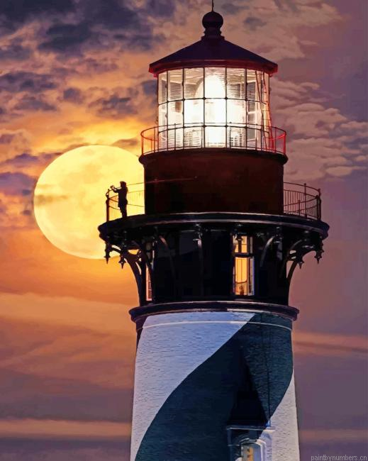Sunrise At Lighthouse Painting By Numberss.png