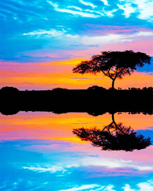 Sunrise Beautiful Uganda Landscapes Painting By Numbers.png