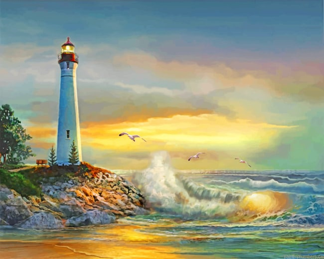 Sunset Crisp Point Lighthouse Painting By Numberss.png