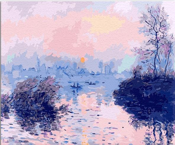 Sunset On The Seine At Lavacourt Landscapes Painting By Numberss.png