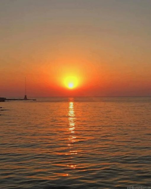 Sunset Sea View Of Lebanon Painting By Numberss.png