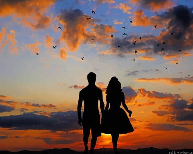 Sunset Sky Romance View New Painting By Numberss.png