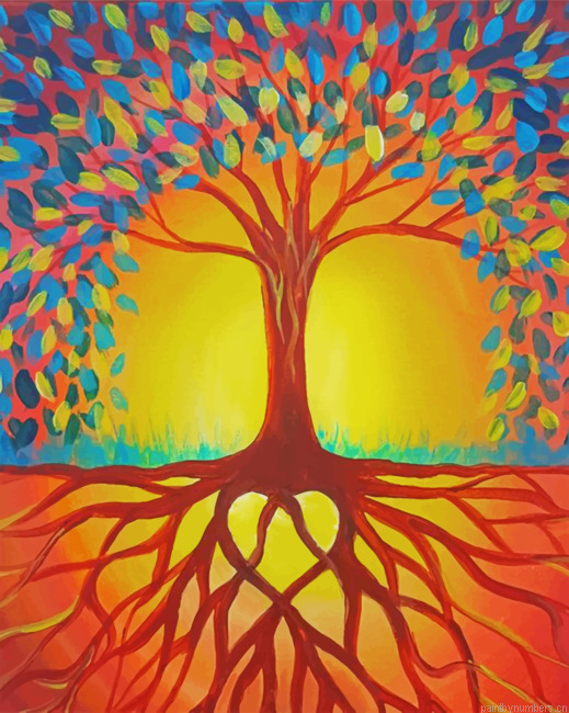 Sunset Tree Of Life Painting By Numberss.png