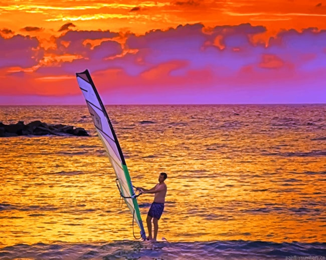 Sunset Windsurfing Painting By Numbers.png