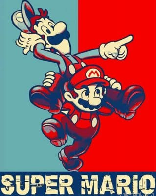 Super Mario Illustration Painting By Numbers.png