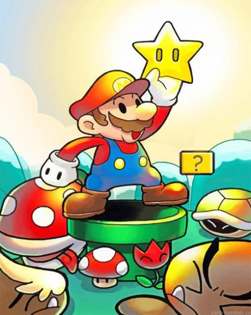Super Mario Video Game Painting By Numberss.png