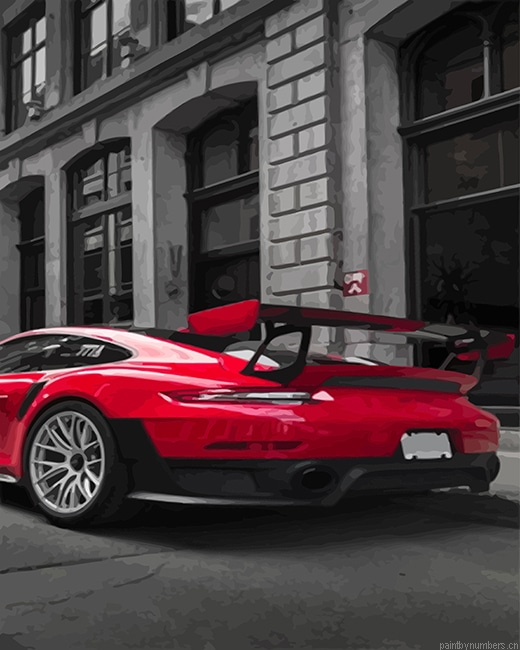 Super Red Car Painting By Numbers.png