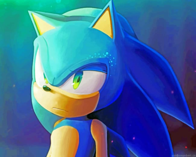 Super Sonic Cartoon Painting By Numberss.png