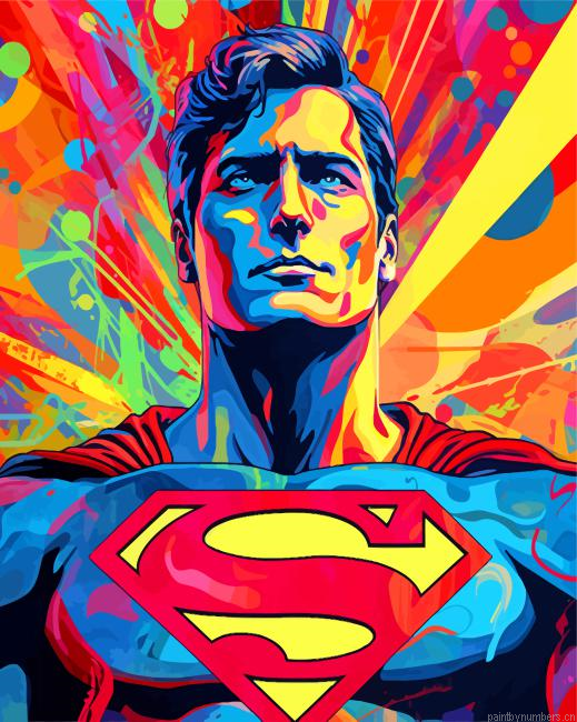 Superman Psychedelic Painting By Numberss.png