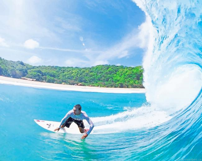 Surfing Sport In Summer Painting By Numberss.png
