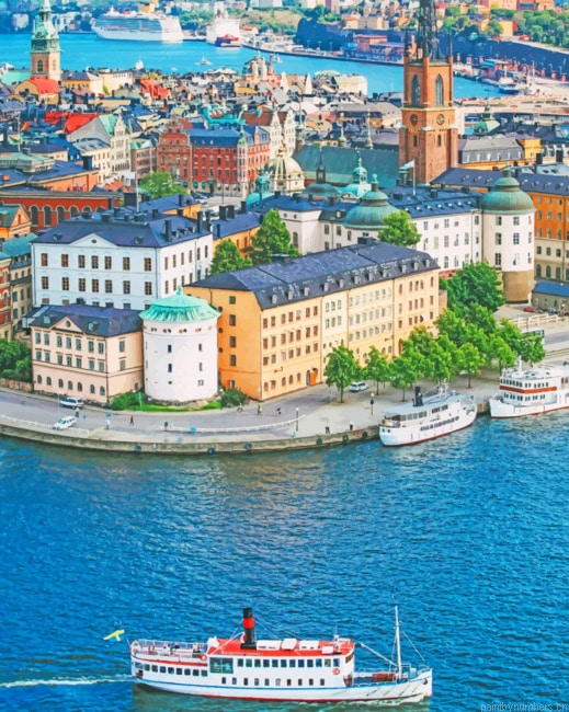 Sweden Seascape Stockholm Cities Painting By Numberss.png