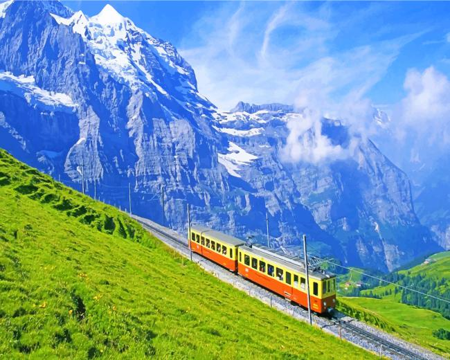 Switzerland Train Passage Painting By Numberss.png