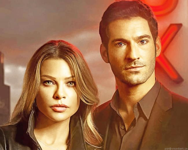 Tv Show Lucifer Chloe Decker Actors Painting By Numberss.png