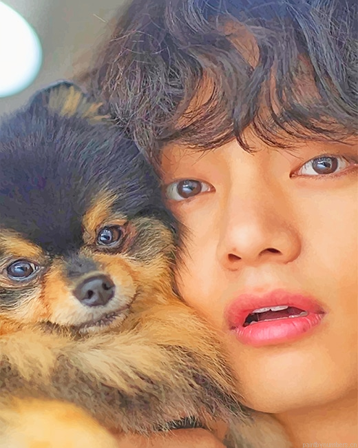 Tae And Yeontan Singers Painting By Numbers.png