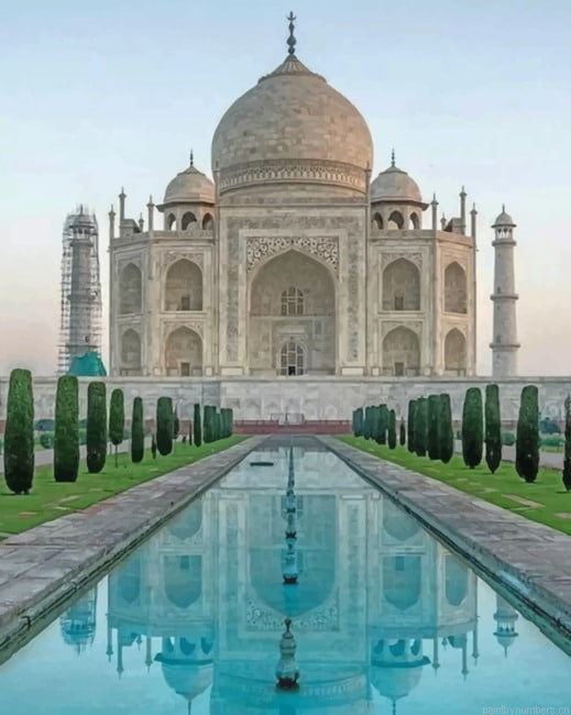 Taj Mahal Agra Buildings Painting By Numberss.png