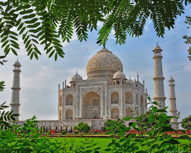 Taj Mahal In India Buildings Painting By Numberss.png