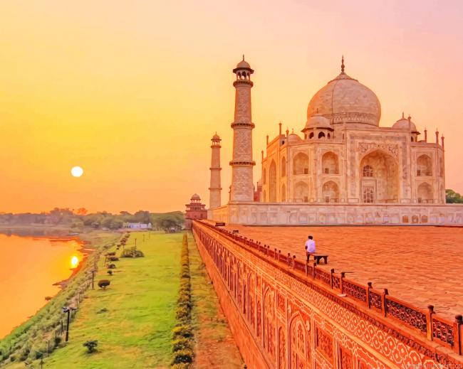 Taj Mahal Sunrise Painting By Numbers.png
