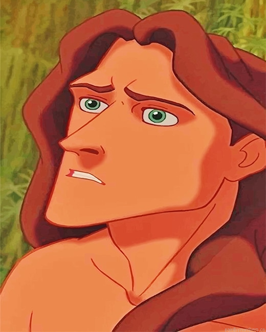 Tarzan Cartoons Painting By Numberss.png