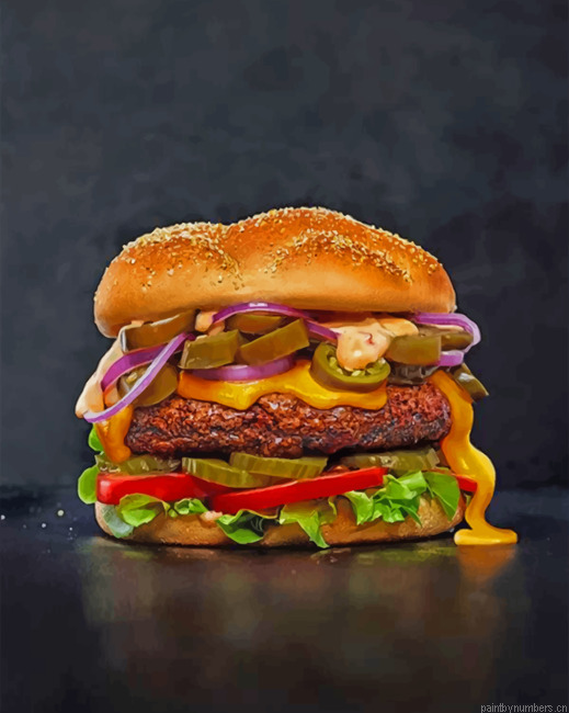 Tasty Hamburger Painting By Numbers.png
