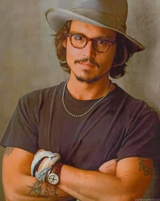 Tattooed Johnny Depp Actors Painting By Numberss.png